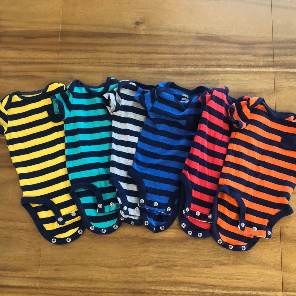 Simple Joy’s by Carter’s Newborn Striped Bodysuits